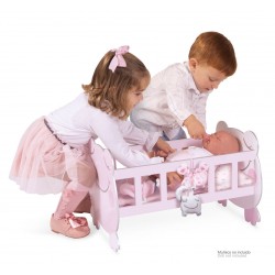 Schaukel-Wiege aus Holz für Puppen Magic María DeCuevas Toys 55134 | DeCuevas Toys