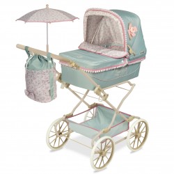 DeCuevas Toys Chariot de poupées Provenza pliable avec parasol 82045