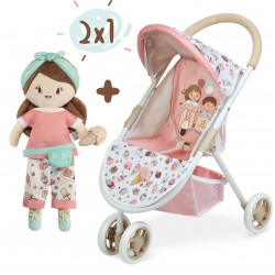 Carro de Bonecas Sweet Cadeira 2 em 1 com Boneca DeCuevas Toys 90248